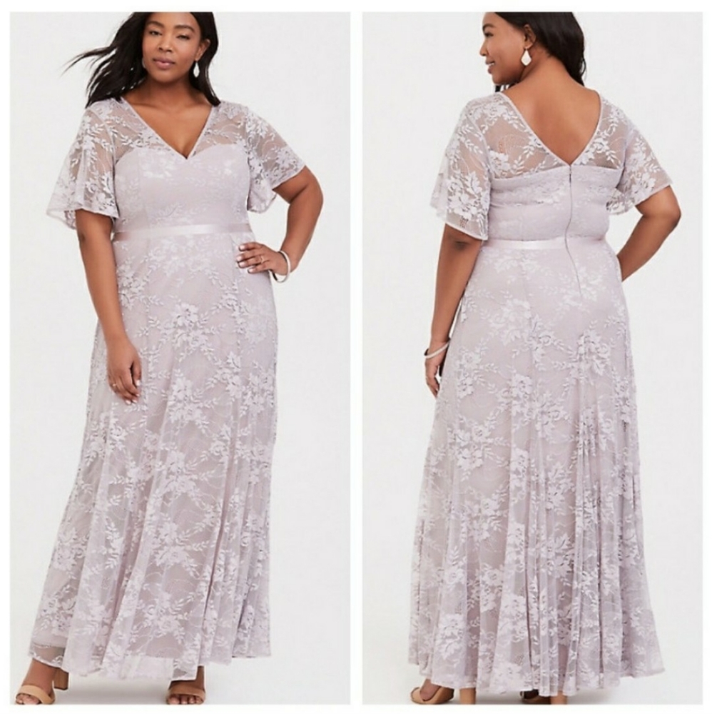 Torrid - Special Occasion Lilac Purple Lace Gown